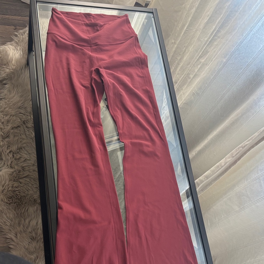 lululemon athletica Merlot Super High Rise Nulu Flair Pants - never worn NWOT